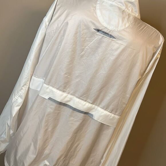 New Balance White Windbreaker Jacket with Grey Trim - Size XL - Picture 9 of 16